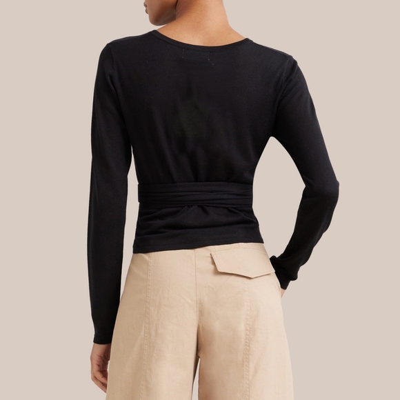 Modern Citizen Stevie Long-Sleeve Wrap Sweater - Picture 3 of 15